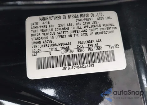 2018 Nissan Rogue Sport S z USA, uszkodzony, nr VIN JN1BJ1CR8JW264493